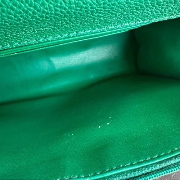 Charles & Keith - Pebbled Leather Sling Bag in Green with detachable straps. - Picture 3 of 15